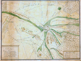 Karte von 1708 der Gemarkung Wiesbaden
